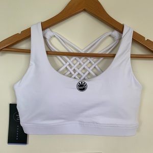 Kaiylo Open Back Sports Bra White